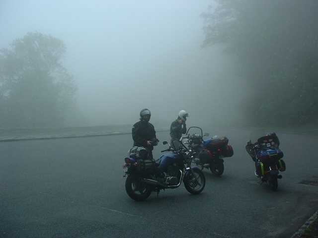 Rick and the VX on the Blue Ridge in less than optimal conditions